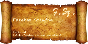 Fazekas Szimóna névjegykártya